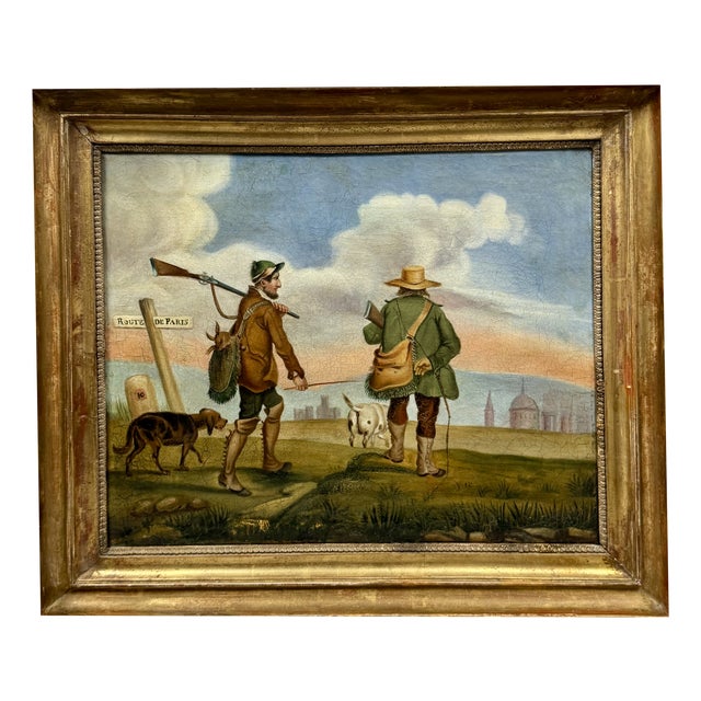 Return from the Hunt 1850, 1800s, Oil on Canvas, Framed For Sale