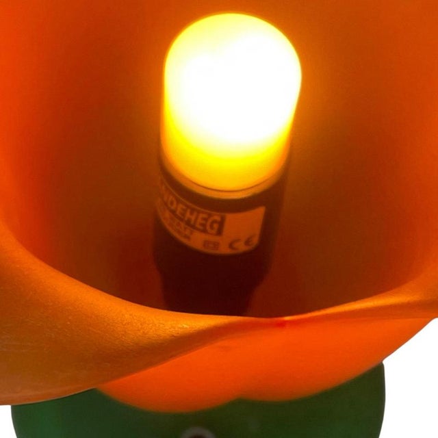 Glass Tullip Table Lamp from Vandeheg, Netherlands For Sale - Image 4 of 6