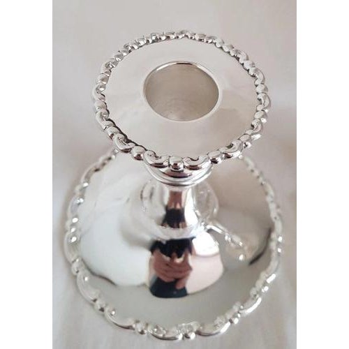 Antique Sterling Silver Candlesticks from Elkington & Co., London, 1905, Set of 2 For Sale - Image 11 of 18