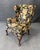 Wood Vintage Queen Anne Upholstered Wingback Chair For Sale - Image 7 of 15