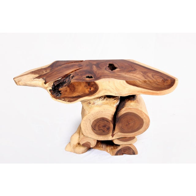 Naturel Form Console Table, 55" Long Light Brown 48 For Sale In Greensboro - Image 6 of 6