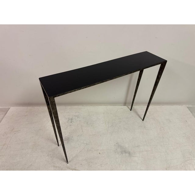 Forged Steel Console Table in the style of Jean Michel Frank, 2000s For Sale - Image 16 of 17