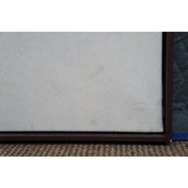 Vintage Vincent Van Gogh Portrait Oil Painting on Burlap Signed Framed For Sale - Image 11 of 13