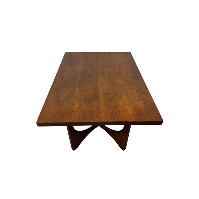 Wood Mid-Century Modern Broyhill Brasilia Square Walnut Side Tables - Set of 2 For Sale - Image 7 of 9