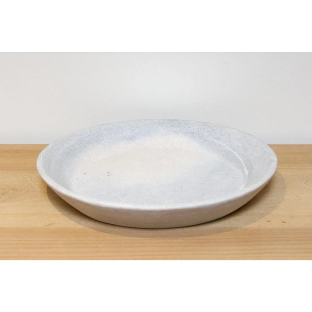 Farmhouse White Marble Dough Bowl For Sale - Image 3 of 7