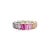 Metal Rainbow Gemstone Eternity Band in Sterling Silver - Multi-Color Gemstone Ring Size 8 For Sale - Image 7 of 14