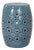 Clark Celadon Blue Glaze Scrollwork Garden Stool For Sale