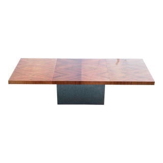 Rosewood and Chrome Milo Baughman Dining Table For Sale