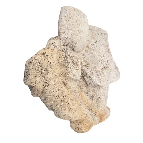 Abstract Figure Carved Stone Sculpture For Sale In Los Angeles - Image 6 of 6