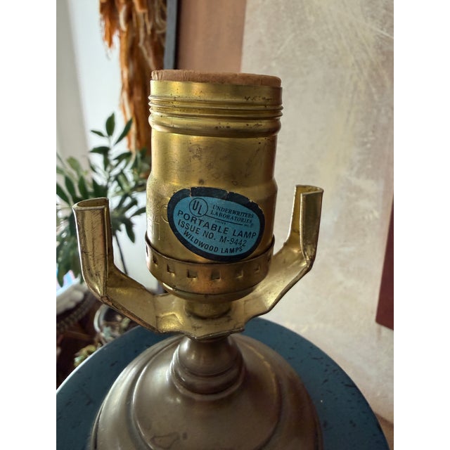 1980s Wildwood Tin Blue Willow Table Lamp For Sale - Image 10 of 12