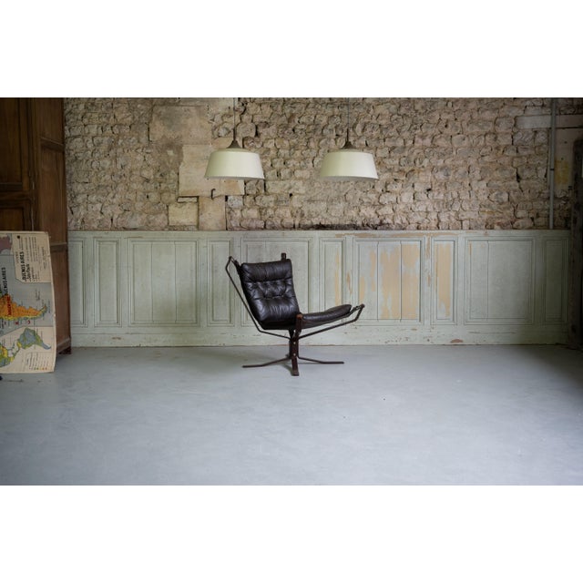 Sigurd Ressell Falcon Armchair attributed to Sigurd Ressell, 1970s For Sale - Image 4 of 5