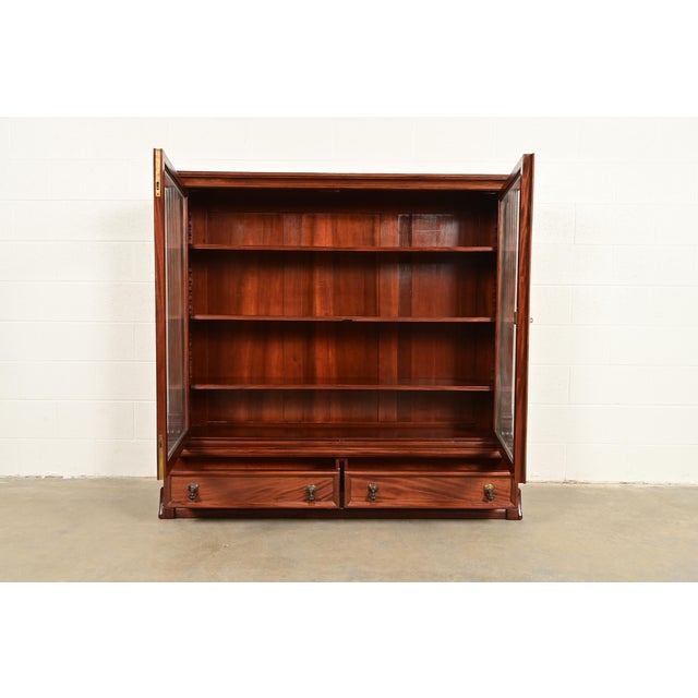 Late 19th Century Herter Brothers Style Antique Eastlake Victorian Carved Mahogany Bookcase Cabinet, Circa 1880s For Sale - Image 5 of 14