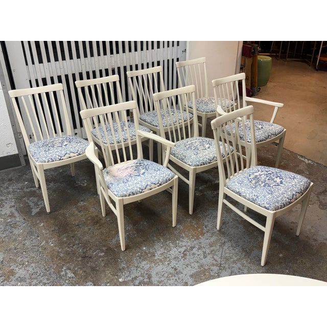 Gustavian (Swedish) Carl Malmsten for Bodafors Herrgården Mid 20th Century Dining Chairs, Set of Eight For Sale - Image 3 of 12