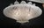 Glass 1960s Italian Clear Graniglia Murano Leaves Flush Mount For Sale - Image 7 of 10