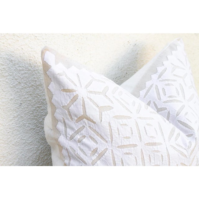 Starry Blossom Appliqué Pillow Cover For Sale - Image 4 of 8