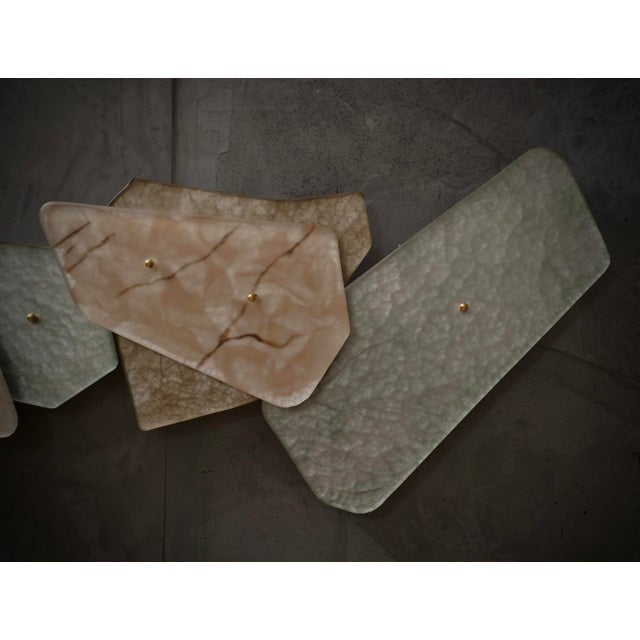 Mid-Century Modern Murano Art Glass Sculpture Wall Light and Sconces, 2000s For Sale - Image 3 of 10