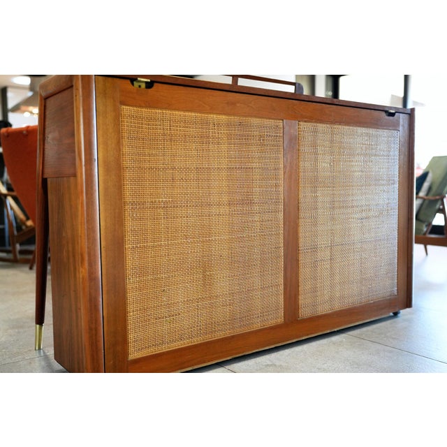 Baldwin Acrosonic Mid-Century Modern Piano & Original Bench | Sculptural Walnut For Sale - Image 13 of 16