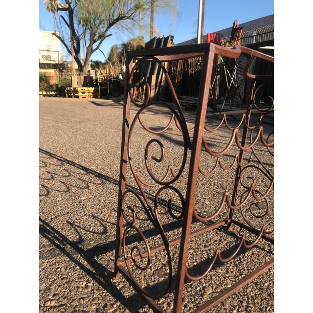 Vintage Iron Wine Rack Chairish