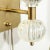 Contemporary Modernist Brass & Handblown Iridescent Murano Glass Sconces With Orbital Drop - a Pair For Sale - Image 12 of 13