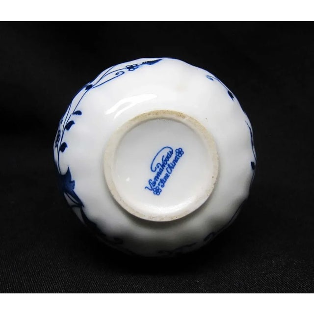 Vintage Vienna Woods Blue & White Porcelain Perfume Bottle For Sale - Image 4 of 4