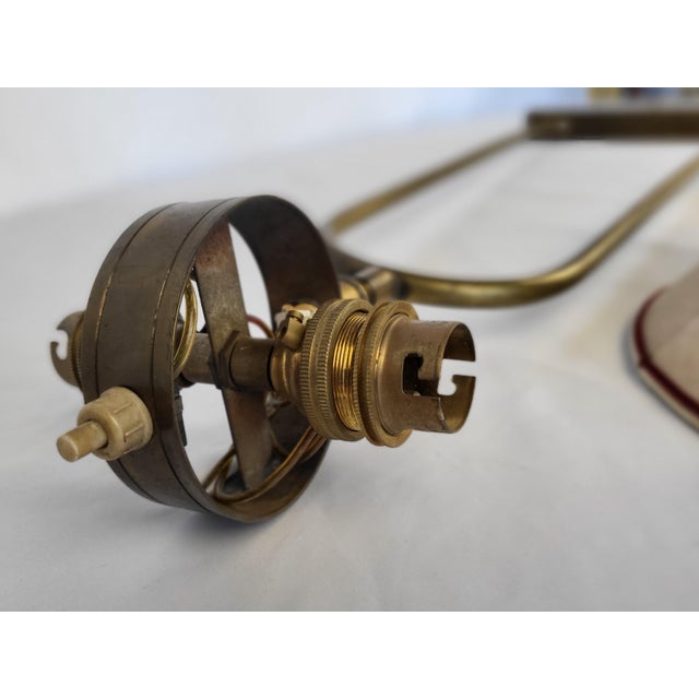 Metal Vintage 1950s Large Brass Wall Sconce by Diabolo For Sale - Image 7 of 7