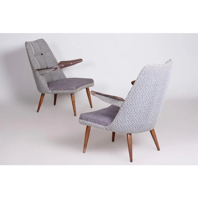 Set of Mid-Century Armchairs in Oak, Czech, 1950s For Sale - Image 11 of 13