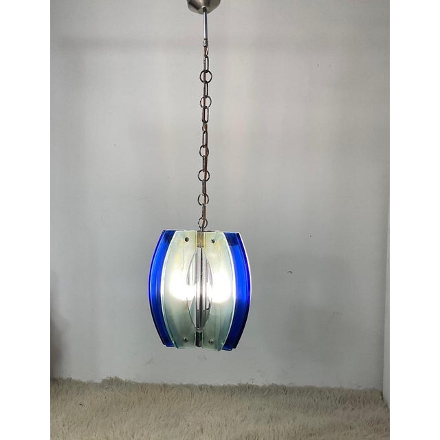 Three Lights Hanging Lamp from Fontana Art, 1970 For Sale - Image 13 of 18