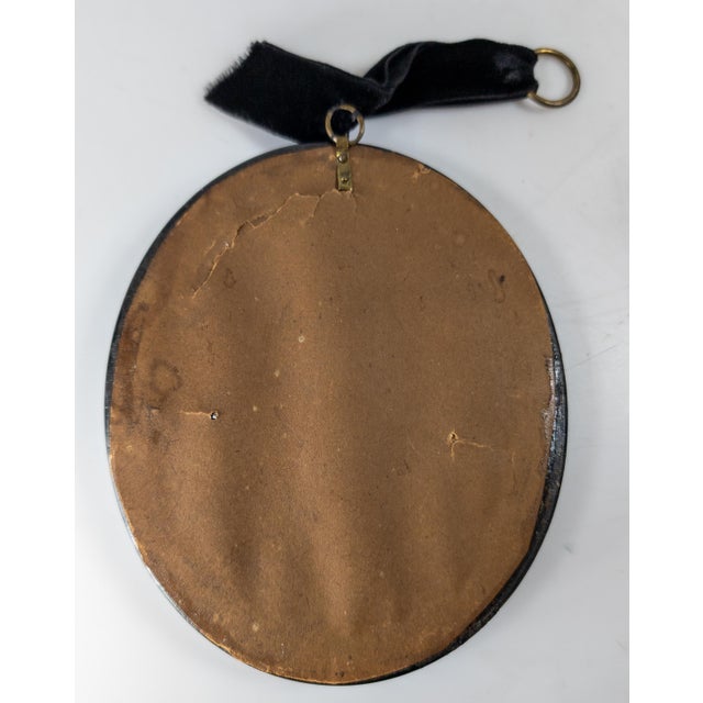 19th Century English Georgian Style Victorian Miniature Portrait of a Lady For Sale - Image 12 of 13