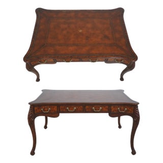 Theodore Alexander Althorp Collection Leather Top Partners Desk For Sale