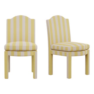 Citron Leo Dining Chairs by Ceraudo, 1970s, Set of 2 For Sale