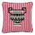 Schumacher Clermont Epingle 16" Pillow in Pink For Sale