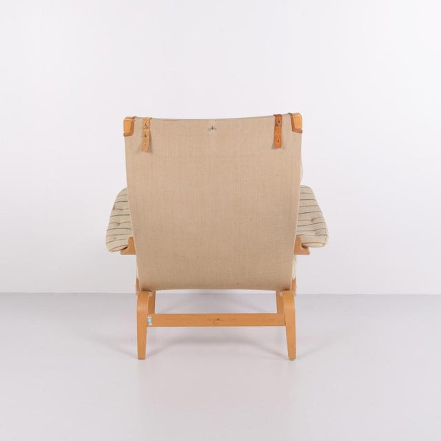 Model 69 Pernilla Chair in Striped Fabric by Bruno Mathsson for Dux, 1960s For Sale - Image 10 of 12