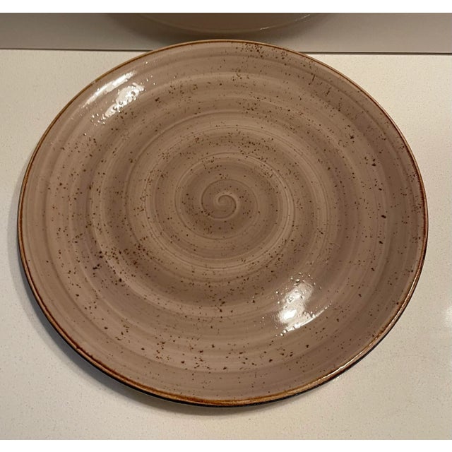 Ecru Late 20th Century Steelite Performance Coupe Craft Porcini Dinner Plate, England For Sale - Image 8 of 10
