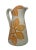 Early 21st Century 21st Century Farval Portugal Handcrafted White Ceramic Pitcher With Groovy Orange Flowers For Sale - Image 5 of 12
