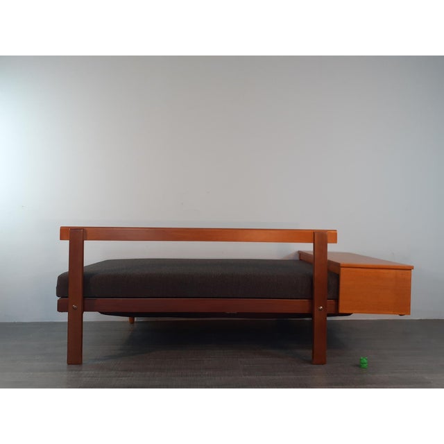 Brown Mid-Century Norwegian Teak Svanette Sofa Daybed with Anthracite Fabric by Ingmar Rellling for Ekornes, 1960s For Sale - Image 8 of 18
