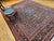 Navy Blue Vintage Persian Bibikabad Rug, Hand-Knotted Wool, Herati Geometric Pattern, Rust Red & Blue, 9x12 For Sale - Image 8 of 18