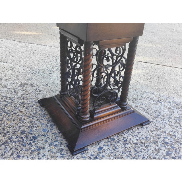 Mid 20th Century Vintage Slate Stone Side Tables - a Pair For Sale - Image 9 of 12