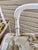 Ivory Late 20th Century Faux Bamboo and Cane Backed Armed Side / Accent Chairs in Off White With Upholstered Seat - A Pair For Sale - Image 8 of 12