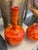 Ceramic Pair of Vintage Orange Ceramic Vases For Sale - Image 7 of 9