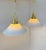 Metal Pendant Lights in Brass and Opaline Glass from Limburg, Germany, 1970, Set of 2 For Sale - Image 7 of 8