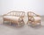 Pair of McGuire Organic Modern Cerused Twisted Rattan Settee and Lounge Chair For Sale In Sacramento - Image 6 of 18