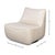 White Leather Swivel Slipper Chair For Sale - Image 12 of 12