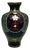 Antique Japanese Cloisonne Vase: Meiji Period Floral Enamel For Sale