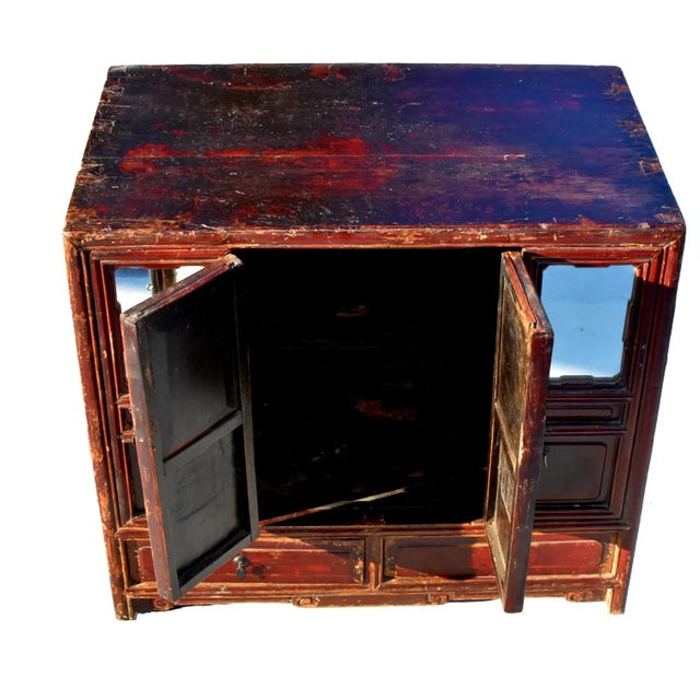 Antique Mirrored Vanity Kang Chest For Sale - Image 9 of 12