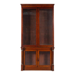 Antique Italian Renaissance Walnut English Bookcase For Sale