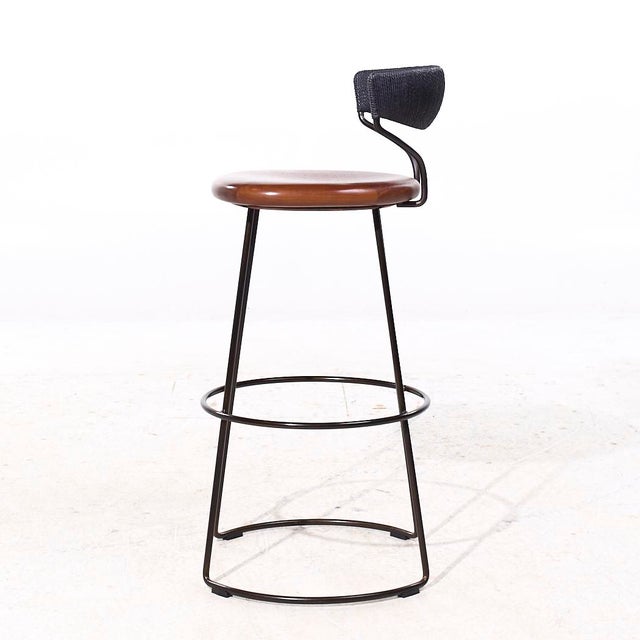 Baker Furniture Company Baker McGuire Danish Cord Bar Stools - Set of 3 For Sale - Image 4 of 10