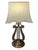 Hollywood Regency Vintage Chelsea House Neoclassical Lyre Table Lamp With Lamp Shade For Sale - Image 3 of 18