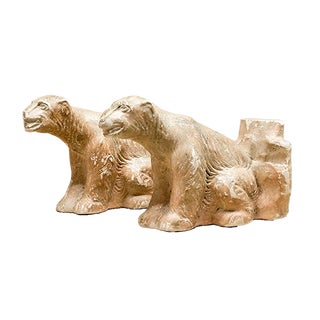 Mid-Century Polar Bear Bookends from GP. reg., Set of 2 For Sale