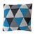 Black & Blue Triangles Geométrica Cushion from Com Raiz For Sale