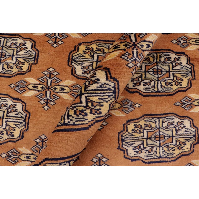Textile Rustic Bokhara Brown/Beige Hand Knotted Wool Rug For Sale - Image 7 of 9